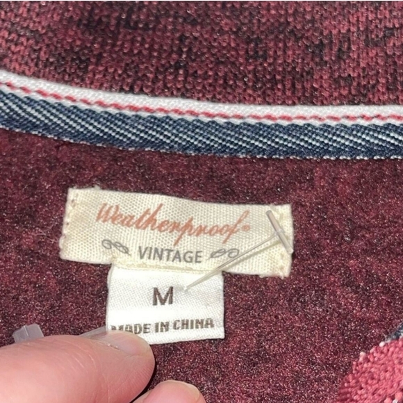 Weatherproof vintage ladies size medium maroon full zip fleece Big Horn Mountain - Picture 3 of 3